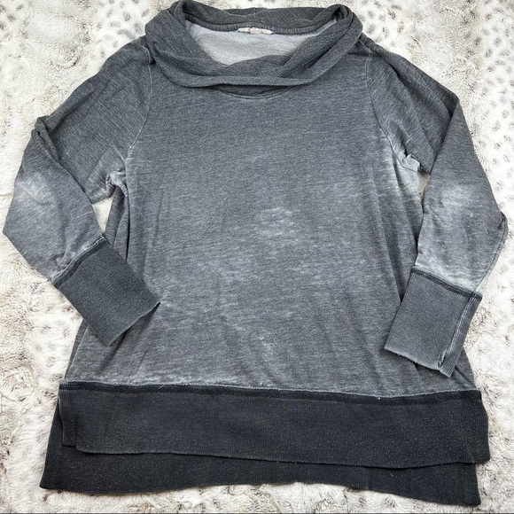 Lucky Brand Tops - Lucky Brand Grey Cowl Neck Thin Top High Low Hem Plus Size 1X
